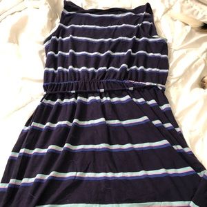 Navy Striped Tank Dress